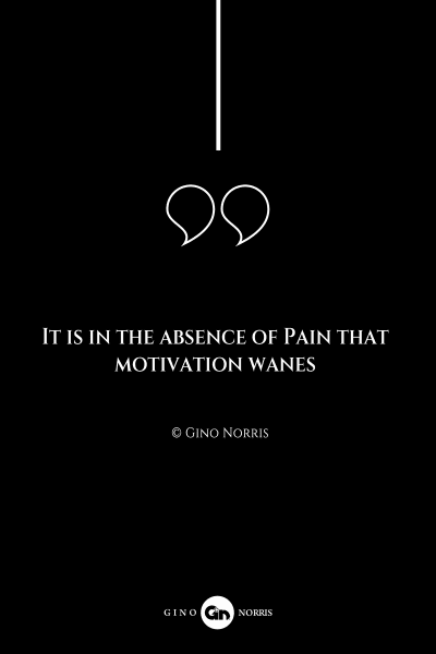 166AQ. It is in the absence of Pain that motivation wanes