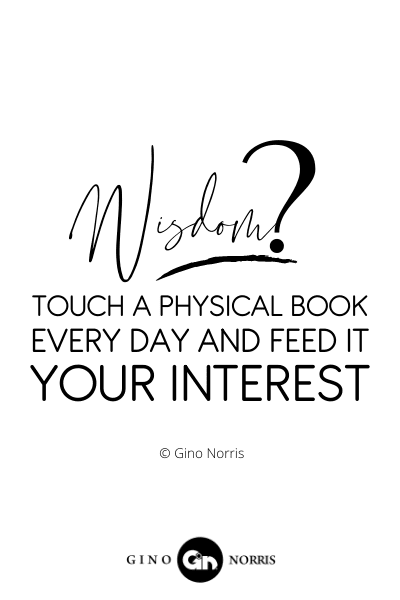 22INTJ. Wisdom, touch a physical book