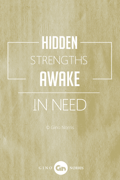 348PTQ. Hidden strengths awake in need
