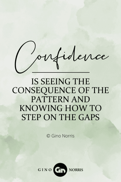 59WQ. Confidence is seeing the consequence of the pattern